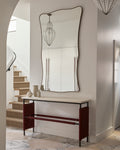 Leather Wrapped Console Table
